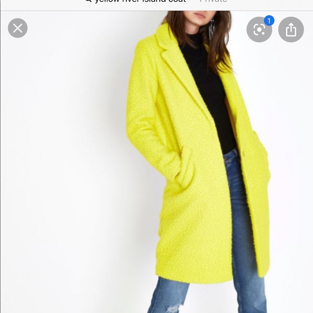 River island yellow coat